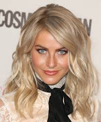 Hairstyles with bangs are appropriate for every hair type. Julianne Hough Long Wavy Champagne Blonde Hairstyle With Side Swept Bangs And Light Blonde Highlights