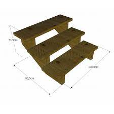 Check spelling or type a new query. Kit Escalier 3 Marches Largeur 100 Cm En Pin Traite Autoclave Boutique Alsace Terrasse