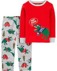 2 Piece Reindeer Christmas Fleece Pjs Fleece Pjs Christmas Pajama Set Kids Pajamas
