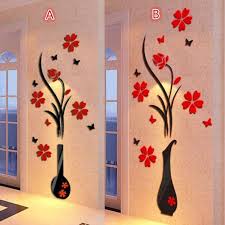 Maybe you would like to learn more about one of these? Fashion Diy Vase Flower Tree Crystal Arcylic 3d Wall Stickers Decal Home Decor Wish Wallpaper Bedroom Feature Wall Home Wall Painting Wall Stickers Living Room
