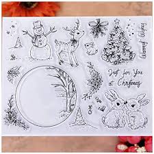 Using the best card making supplies will make creating this 3d paper christmas tree a breeze! Kwellam Merry Christmas Tree Ball Snowman Deer Rabbit Clear Stamps For Card Making Decoration And Diy Scrapbooking Buy Online In Antigua And Barbuda At Antigua Desertcart Com Productid 170017000