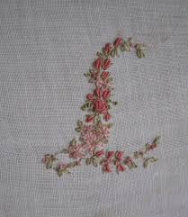 Most of these sites have many more free hand embroidery patterns than the ones i've pictured here. Vintage Ladies Handkerchief Hand Embroidery Monogram Letter L 48 00 Via Etsy Embroidery Monogram Embroidery Alphabet Embroidery Letters