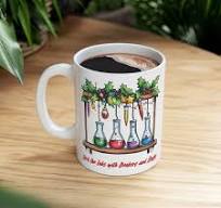 Festive Chemistry Ceramic Mug, Holiday Gift for Science ...
