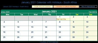 These calendars are great for family, clubs, and other organizations. Print Friendly January 2021 South Africa Calendar For Printing