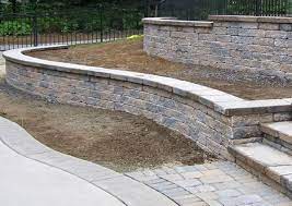 Stone Wall Landscaping Retaining Walls Sloped Garden Backyard Retaining Walls