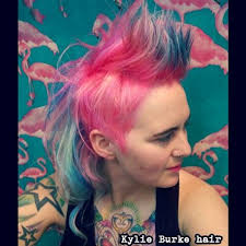 Neon pink and blue mullet!