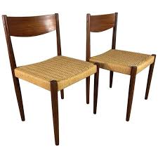Poul Volther Paper Cord Dining Chairs For Frem Rojle For Sale Antique Dining Room Chairs Dining Fabric Dining Room Chairs