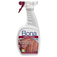 Rinse away any baking soda or vinegar residue with a microfiber cloth that you've moistened with clean water. Cabinet Cleaner Bona Us