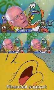 Though many love him and are willing to support him, a still from the video has become the subject of a new meme wave. 21 Asking For Your Financial Support Bernie Sanders Memes