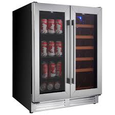 The top of the refrigerator has 2 wire shelves for the beer and the bottom is reserved for the wine with three shelves. Koolatron Built In Dual Zone Beverage Center Costco