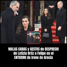 MALAS CARAS y GESTOS de DESPRECIO de Letizia Ortiz a Felipe en el ENTIERRO de Irene de Grecia MÁS INFO EN LOS ENLACES DEL PERFIL @vuestrolugarfavorito #Noticias #UltimaHora #CasaReal