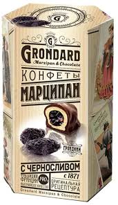 Конфеты Марципан Нежный чернослив Grondard 140г — в каталоге на сайте сети  Магнит | Краснодар