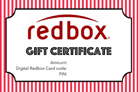 Free Printable Redbox Gift Redbox Gift Printable Gift Certificate Redbox Gift Card