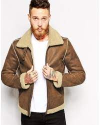 Asos menswear shuts down the new season with the latest trends and the coolest products, designed in london and sold across the world. Men S Tan Shearling Jackets By Asos Lookastic