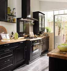 cuisine bistrot lapeyre darty aviva noire rouge kitchen renovation kitchen remodel kitchen design