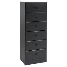 Dressers offer the ideal solution to keep your wardrobe protected and dust free. Astrid 6 Drawer Tall Chest Black Prepac Target