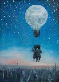 Our Love Will Light The Night Art Print By Adrian Borda In 2021 Night Art Animation Art Surreal Art