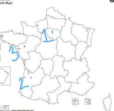 Venir à bordeaux par la route. On Political Map Of France Mark Paris Nantes Bordeaux Brainly In