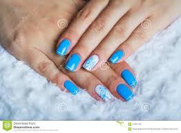 Light Blue Nail Art Stock Photo Image Of Cuticle Macro 57811700