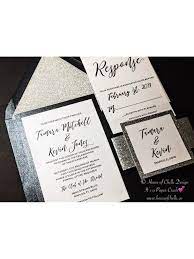 Black And Silver Glitter Wedding Invitation Elegant Wedding Invitation Glitter Wedding Invitations Modern Wedding Invitations Gold Modern Wedding Invitations