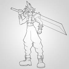 Images Of Anime Cloud Strife Drawing