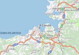 Perfil oficial de turismo de a coruña. Michelin La Coruna Map Viamichelin