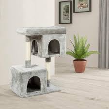 Make their feline fantasies come true. Gymax Luxury Cat Tree Cat Tower For Large Cats W Double Cozy Plush Condos Sisal Post