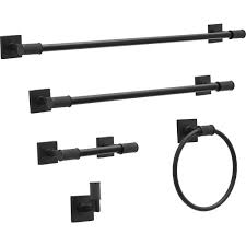 Delta Averland Pivot Arm Toilet Paper Holder In Matte Black Ave50 Mb The Home Depot Towel Bar Matte Black Faucet Matte Black Bathroom