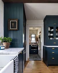 Kitchen With Dark Blue Cabinets Kitchen Interiordesign Home Decor Kitchen Kitchen Style Blue Kitchens