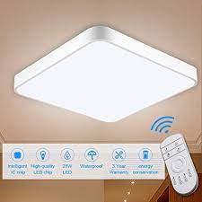 Check spelling or type a new query. Bikuer 6000k Led Ceiling Light Flush Mount 28w 15 5in Square Ceiling Lamp For Kitchen Bathroom Hallway With 240pcs Led Chips Without Flicker 2050lm Ip44 180w Equivalent 28w Square With Remote Buy Online