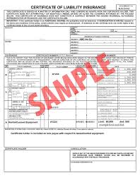 Certificate of liability insurance forms. Downloads