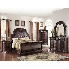 Crown Mark 1600 Stanley Cherry Bedroom Set In 2020 Sleigh Bedroom Set Bedroom Set Bedroom Sets