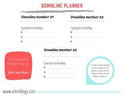 Downline Organizer That's Printable For Mlm • Ellen Blogs