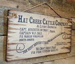 Hat Creek Cattle Company Livery Emporium Lonesome Dove Etsy Hat Creek Cattle Company Lonesome Dove Sign Lonesome Dove
