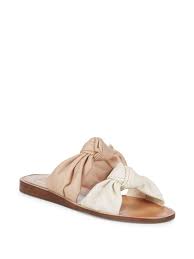 Dolce Vita Pascal Knotted Slides In Nude Natural Lyst
