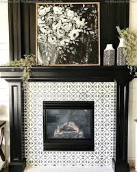 Have you ever seen a painted tile fireplace surround? Sizzling Stencil Style Paint Your Fireplace Tiles Royal Design Studio Stencils