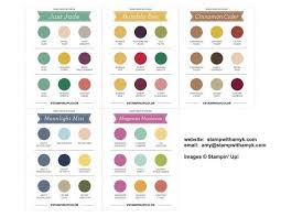 Stampin Up 2020 2022 In Colors Color Coach Stampin Up Good Color Combinations Inspirational Cards