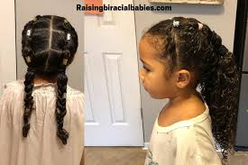 Easy hairstyles for little girls with curly hair. Mixed Girl Hairstyles A Cute Easy Style For Biracial Curly Hair Tutorial
