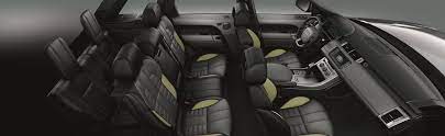 5 2 Seating Inside Of The Rangeroversport With Savannah Green Accents Customize Your Own Lrcolor New Range Rover Sport Family Car Range Rover Sport