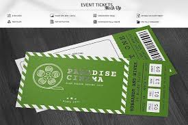 Event Tickets Mock Up Ticket Design Mocking Travel Design