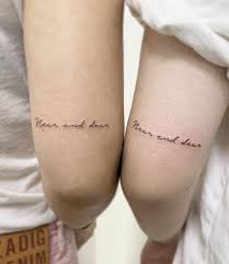 But if this is your only idea of a sleeve tattoo (a large tattoo or a bunch of smaller tattoos that, when placed together, cover a significant portion of the arm), you're missing out on a world of possibility. Amazing Couple Tattoos Art Look Good Together Style2 T