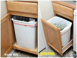 diy pull out trash can drawer smart