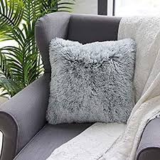 amazon com uhomy home decorative luxury series super soft faux fur throw pillow cover cushion case for sofa bed chai pillows throw pillow covers pillow covers