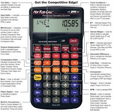 new performance calculator from mr gasket for bracket racers