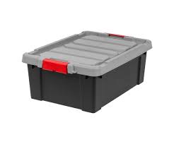 These durable heavy duty storage bins bins are available on the site at competitive prices. Iris 10 Gal Heavy Duty Plastic Storage Bin 4pk Black Buy Online In Montenegro At Montenegro Desertcart Com Productid 136945024