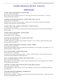 Atomic structure answer key skill practice 8 worksheets. Atomic Structure Review Answers