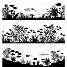 Background Ocean Floor Clipart Black And White Image Result For Coral Vector Silhouette Art Art Free Art Prints