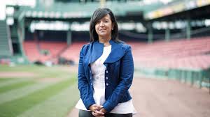 Red Soxs Raquel Ferreira Breaks Through Baseballs Glass