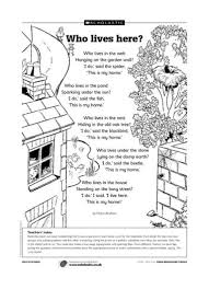 Who Lives Here Primary Ks1 Teaching Resource Animal Poems Animal Habitats Kindergarten Poems