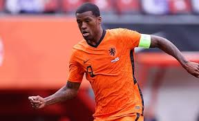 Denzel dumfries of holland, wout weghorst of holland during the training mentraining holland in zeist at the knvb campus on may 28, 2021 in zeist netherlands. 8 An3xbou0hasm